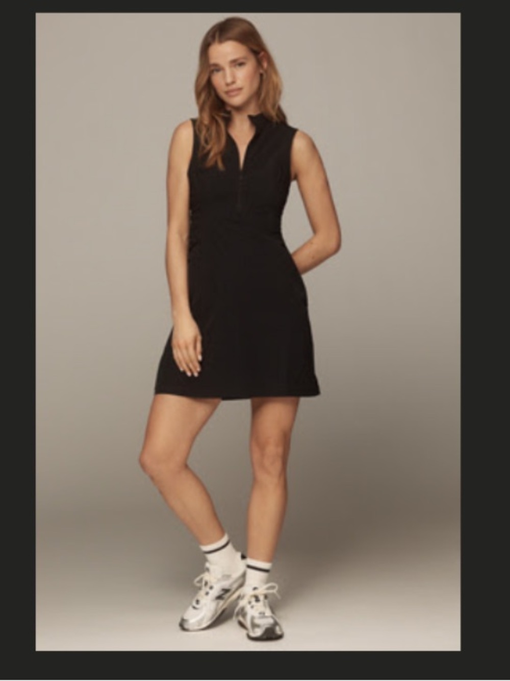 Anthropologie Black Sleeveless Shirred Mini Dress
